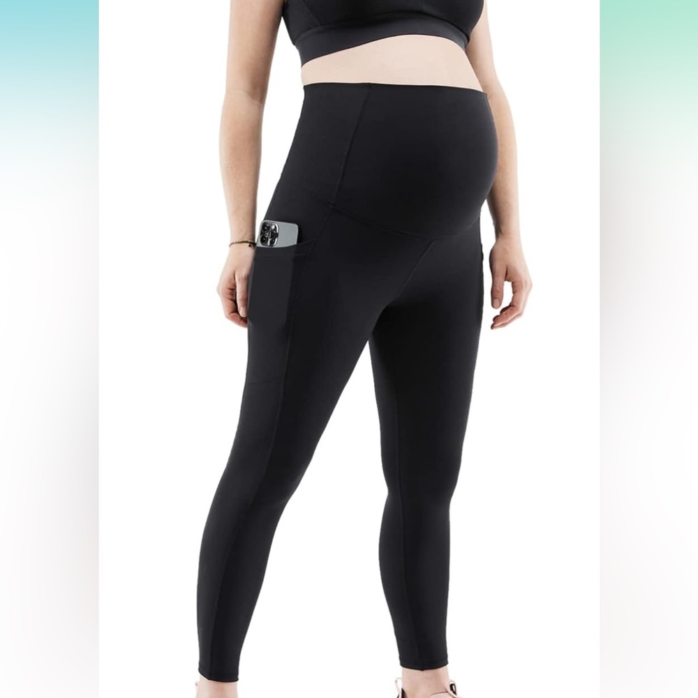 Fabletics Maternity Leggings- Navy Blue